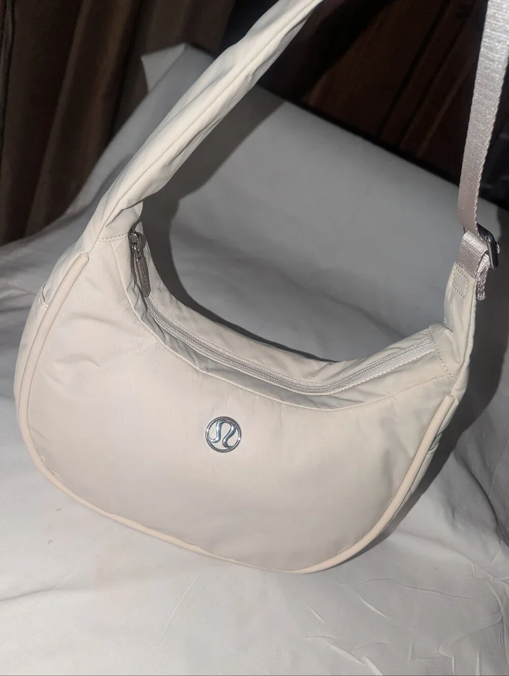 lululemon athletica Cream Crescent Shoulder Bag